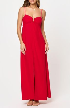 L*Space Chara Maxi Cover-Up Dress in Lipstick Red at Nordstrom, Size X-Small