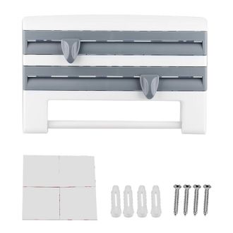 OEM 1 Dispensador De Pared Para Film Transparente, Papel De Aluminio, Especias Y Toallas De Papel, 28 Cm, Cocina