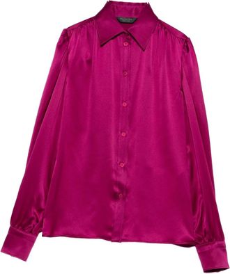 Balenciaga Zijden blouse met pofmouwen - Roze