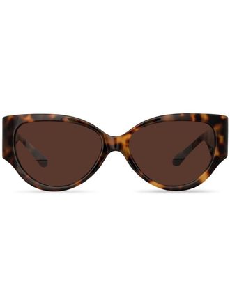 Linda Farrow Occhiali da sole cat-eye Connie - Marrone