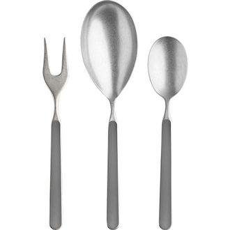 Mepra Fantasia Pewter Serving Set - 3 Pieces in Vicuna at Nordstrom