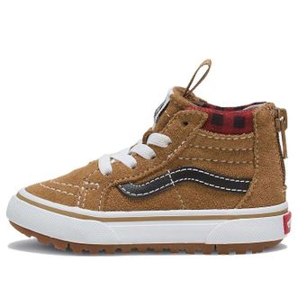 Vans (TD) Vans Sk8-Hi Zip MTE-1 Plaid Brown Black VN0A5HZ3Y49