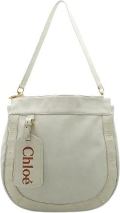 Chloé Pre-owned Shoulder Bags, female, White, Size: ONE SIZE Pre-owned Leather Shoulder Bag