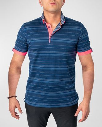 Maceoo Mens MozartCielo Polo Shirt