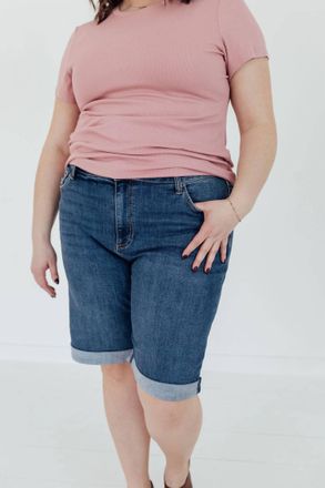 Sneak Peek Huntington Beach Bermudas In Dark Wash