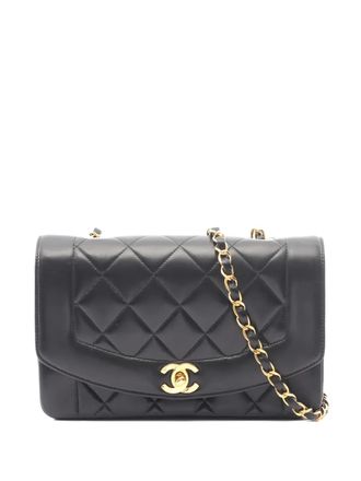 Chanel Diana Flap matelass&eacute;-quilting shoulder bag - Black