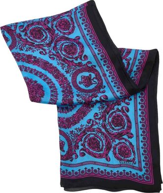 Versace Barok zijden sjaal chique touch - Dames - Zijden sjaals - Veelkleurig - ONE Size - Accessoires