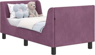 vidaXL Estructura De Cama Para Ni&ntilde;os Peque&ntilde;os Con Cabecera Morado Vidaxl
