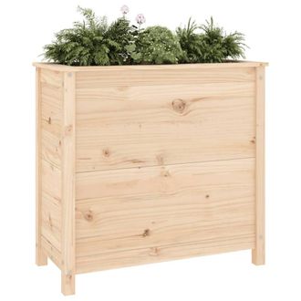 Berkfield Home Beautiful Garden Planter 82.5x40x78 cm Solid Wood Pine in Natural
