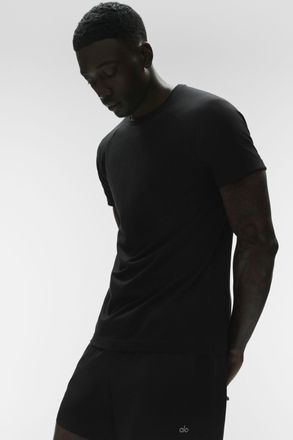 Alo | Triumph Raglan T-Shirt in Black, Size: Medium