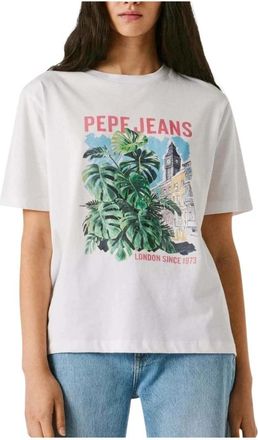 Pepe Jeans London T-Shirts - Dames - T-shirts - Wit - XS - Katoen - Tops