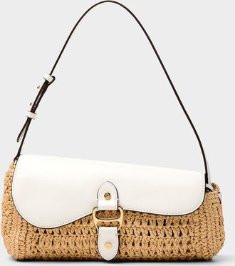 Lauren Ralph Lauren Womens Tasha braided straw shoulder bag