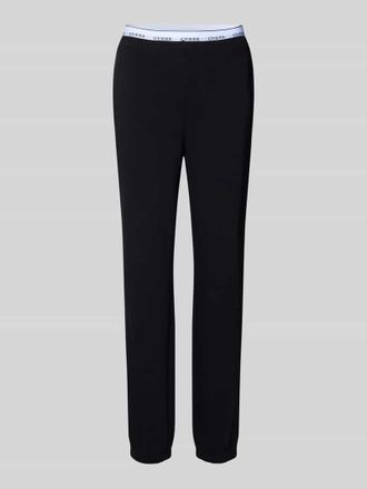 Guess Regular Fit Sweatpants mit Label-Bund Modell SOFIA in Black, Größe XL