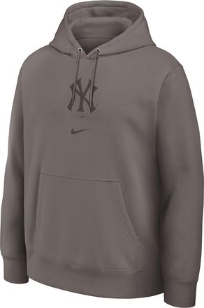Nike New York Yankees Washed Club Nike Mens MLB Pullover Hoodie in Grey | 16TW2EKNK-DQ6