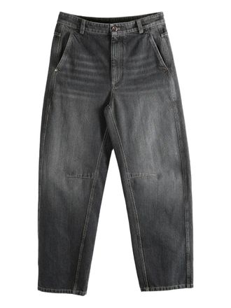 Brunello Cucinelli button-fastening jeans - Black
