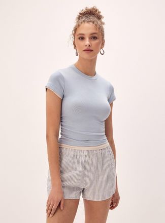 Twik Womens A-line linen blend short