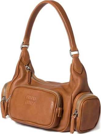 Miu Miu Borsa a spalla Pocket - Marrone