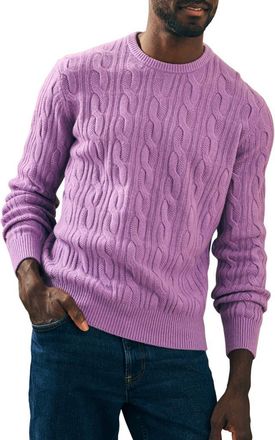 Faherty Reserve Cashmere Crewneck Sweater in Winter Lilac at Nordstrom Rack, Size Medium