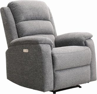 Vente-Unique Sill&oacute;n relax el&eacute;ctrico NEVERS de tela - Gris