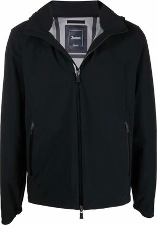 Herno Hoodies & sweatvesten, Heren, Zwart, S, Laminar Technische Stof Jas