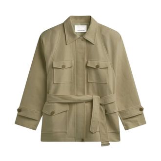 Frankie Shop Light Jackets, female, Green, Size: S Kelia Padded Utility Jacket