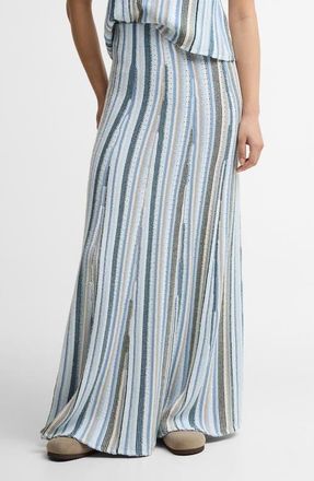 Barbour Josie Pointelle Knit Maxi Skirt in Blue Multi at Nordstrom, Size 10 Us