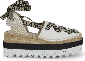 Stella McCartney Espadrille Mules - Dames - Sleehakken - Wit - 36 EU - Katoen - Schoenen