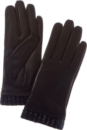 Sofiacashmere Cashmere-Lined Nappa Leather Gloves