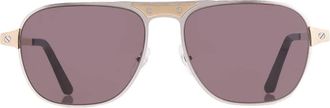 Cartier Santos de Cartier Grey Pilot Mens Sunglasses CT0532S 001 58