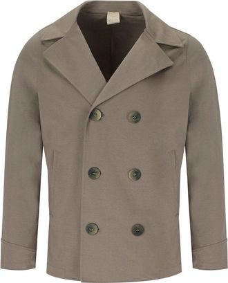 H953 PEACOAT IN MAGLIA FANGO H953