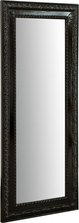 Biscottini International Biscottini - Espejo Espejo De Pared Y Espejo Colgante Vertical/horizontal L35xpr4xh82 Cm Acabado Negro Brillante