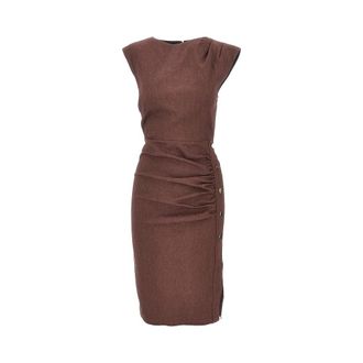 Pinko Stretch linen-blend longuette skirt Woman 38
