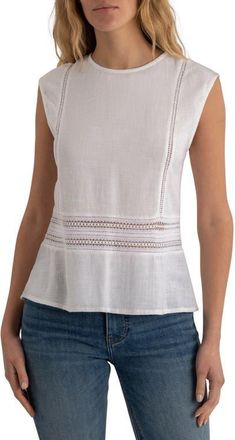 Kut from the Kloth Carly Cap Sleeve Top in White at Nordstrom, Size X-Large