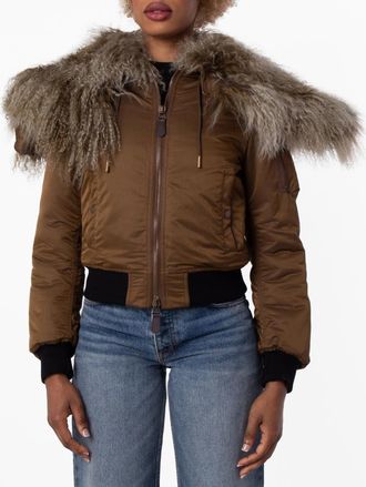 Burberry Slim-Fit Padded Bomber Jacket, Brand Size 12 ( US Size 10 )