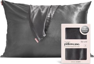 Kitsch Standard Satin Pillowcase in Charcoal Grey at Nordstrom Rack