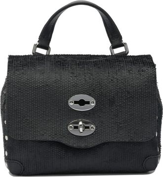 Zanellato Postina Baby Bag - Dames - Handtassen - Zwart - ONE Size - Leer - Tassen