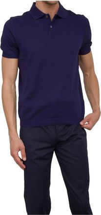 Corneliani Klassiek Polo Shirt voor Mannen - Heren - Polos - Blauw - 3XL - Katoen - Tops