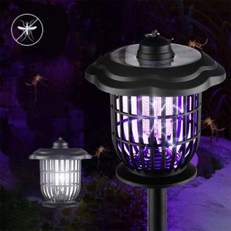 OEM L&aacute;mpara De Asesino Mosquitos Solar Al Aire Libre Led, Iluminaci&oacute;n Del Patio De La Combinaci&oacute;n Blanca Y Ultravioleta Recargable L&aacute;mpara Repelente Mosqu