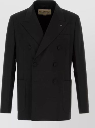 Valentino Garavani wool blazer double breasted notched lapels