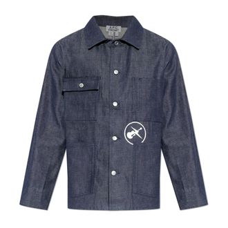 A.P.C. Denim Jackets, male, Blue, Size: L Grand Jack Jacket