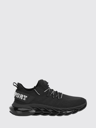 Plein Sport Low-Top Sneakers in Mesh with Applied Logo and a Rear Pull Tab