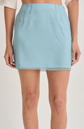 Crescent Organza Mini Skirt in Light Blue at Nordstrom, Size X-Small