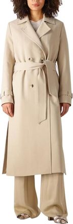Beaumont Amsterdam Jassen, Dames, Beige, L, Trenchcoat in Zandkleur