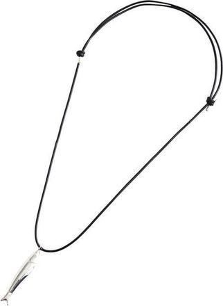 Madewell Fish Pendant Cord Necklace in Warm Silver at Nordstrom