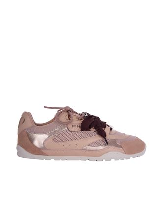 Pinko Nude Tonal Sneakers With Metallic Charms