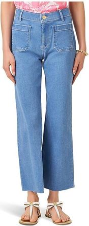 Lilly Pulitzer Harleen High-Rise Crop Jeans Womens Clothing Rosanna Wash : 10 27, Cotton/Denim/Elastane