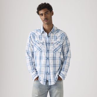 Levi's Barstow Standard Fit Western Shirt - Mens - XL - Blue