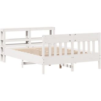 vidaXL Vidaxl - Estructura De Cama Sin Colch&oacute;n Madera De Pino Blanca 150x200 Cm