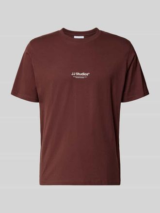 Jack & Jones Regular Fit T-Shirt mit Logo-Print Modell Soho in Bordeaux, Gr&ouml;&szlig;e XXL