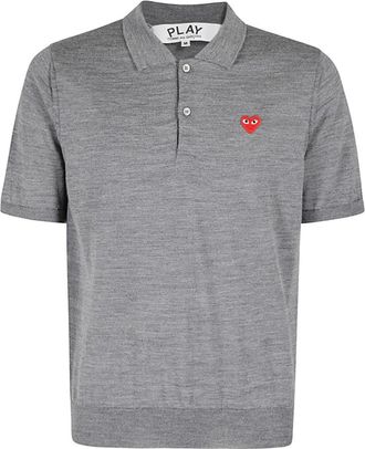 Comme Des Gar&ccedil;ons Red Emblem Polo - Heren - Polos - Grijs - M - Tops
